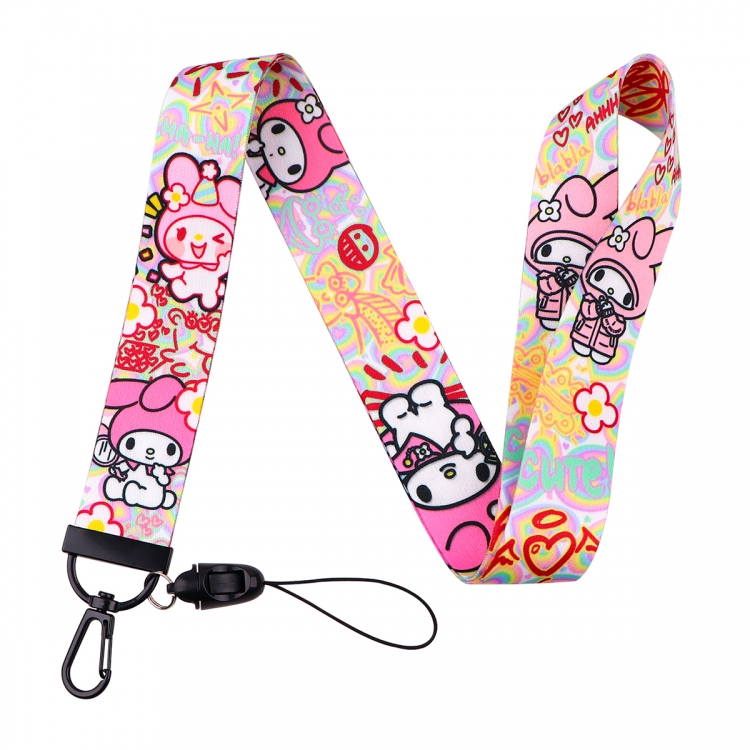 sanrio Black buckle long mobile phone lanyard 45cm price for 10 pcs  NR1091