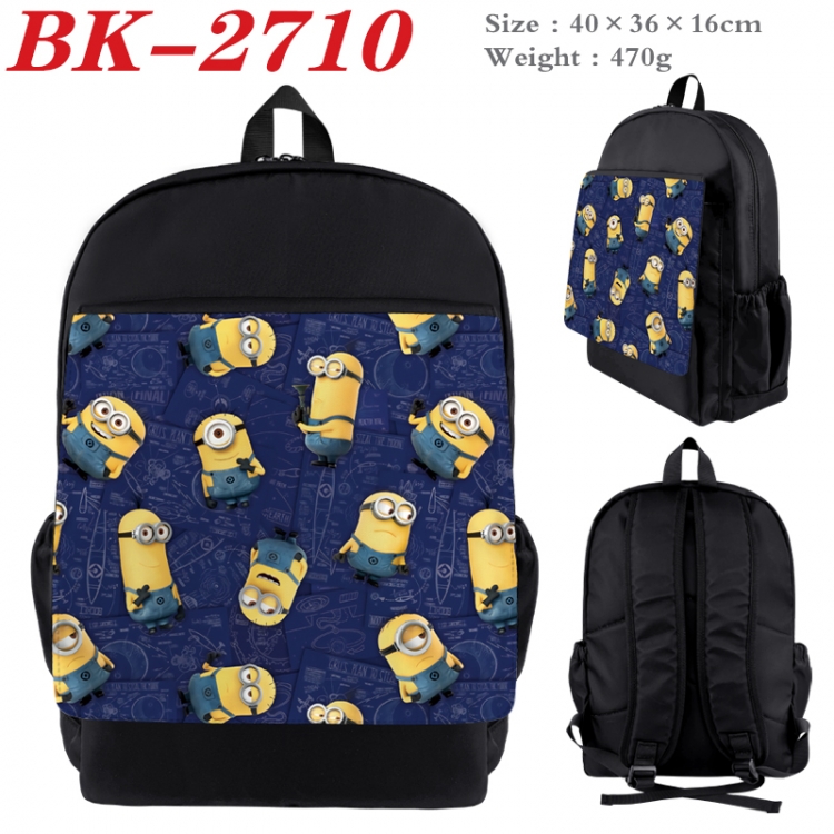 Despicable Me Waterproof nylon canvas flip color picture backpack 40X36X16CM BK-2710