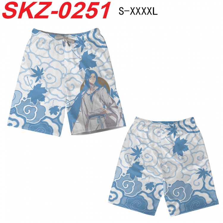 Heaven Official's Blessing Anime full-color digital printed beach shorts from S to 4XL