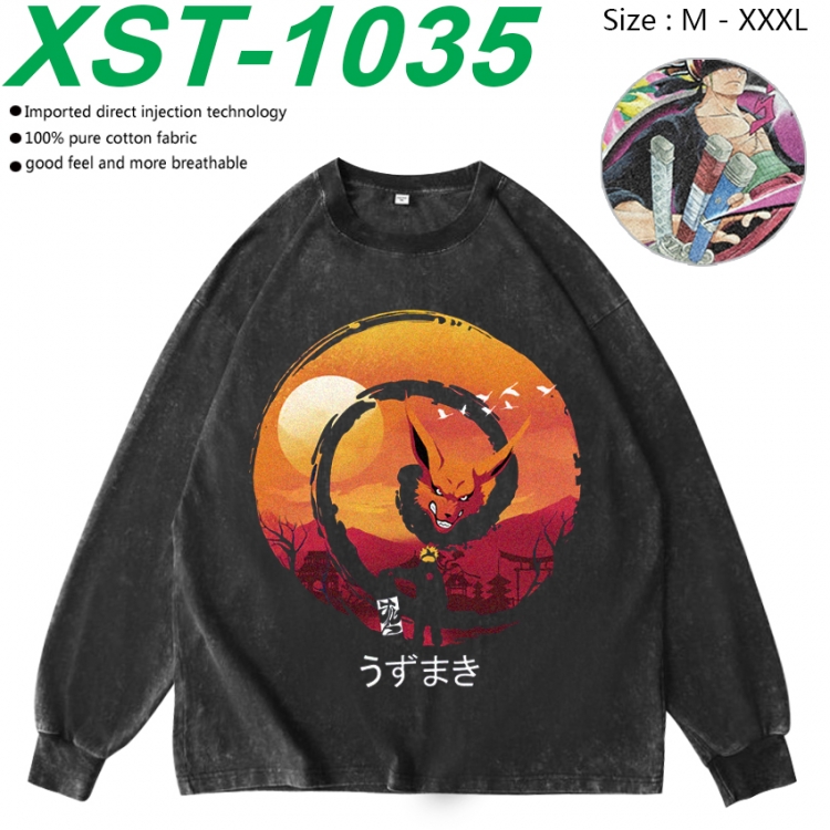 Naruto Anime washing water pure cotton long sleeved sweatshirt from M to 3XL  XST-1035