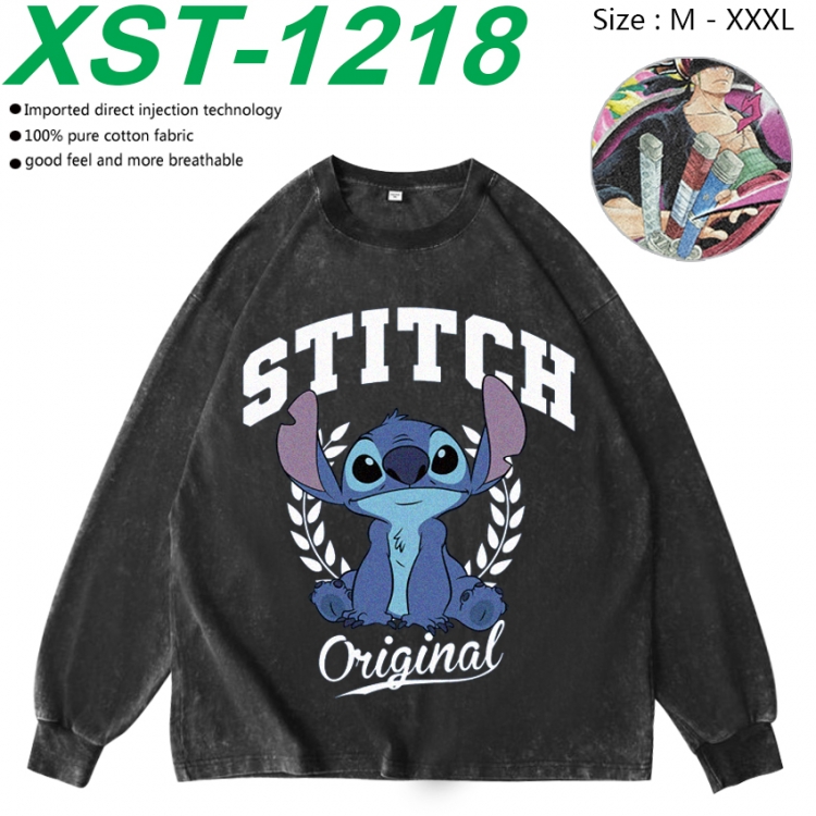  Lilo & Stitch Anime washing water pure cotton long sleeved sweatshirt from M to 3XL