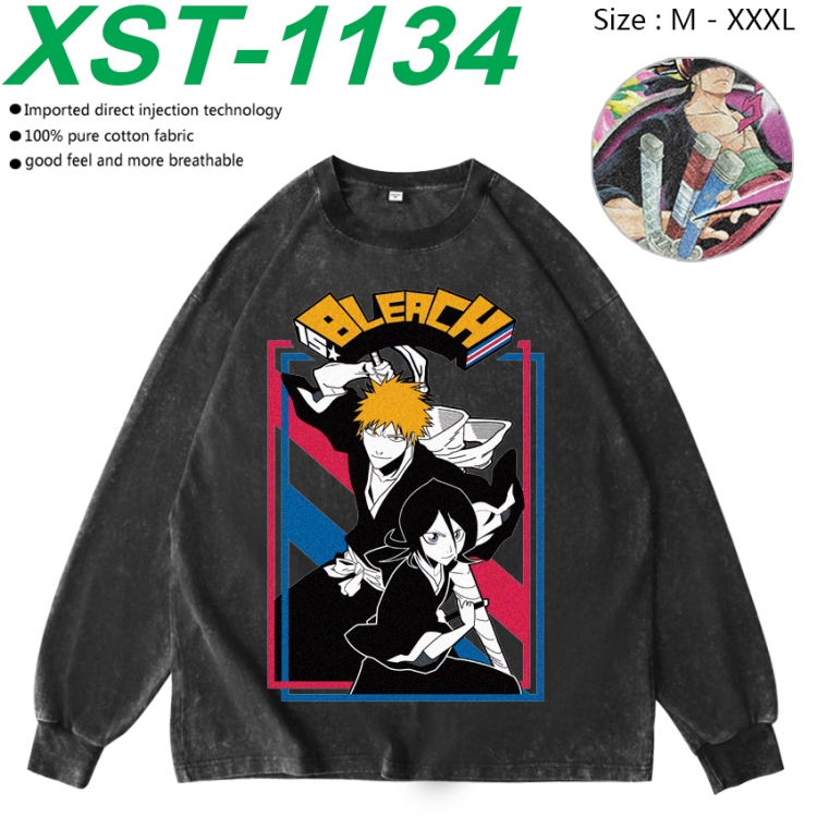 Bleach Anime washing water pure cotton long sleeved sweatshirt from M to 3XL