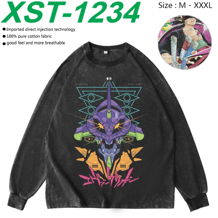 EVA Anime washing water pure cotton long sleeved sweatshirt from M to 3XL  XST-1234