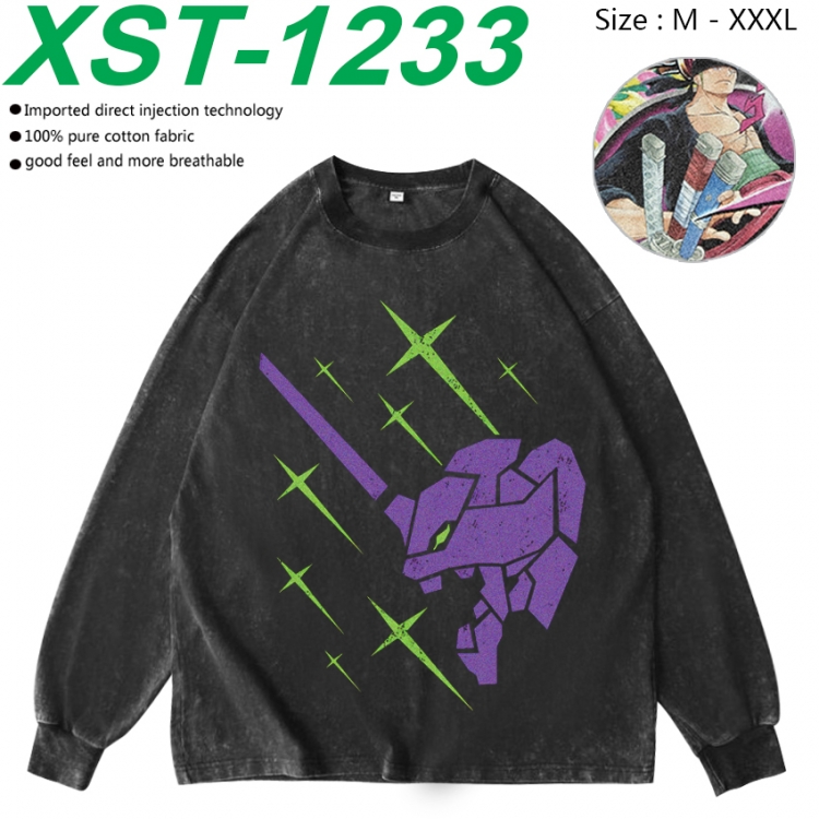 EVA Anime washing water pure cotton long sleeved sweatshirt from M to 3XL  XST-1233