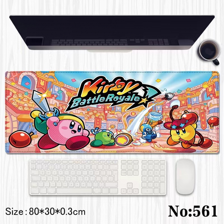 Mouse pad Kirby Anime peripheral computer mouse pad office desk pad multifunctional pad 80X30X0.3cm