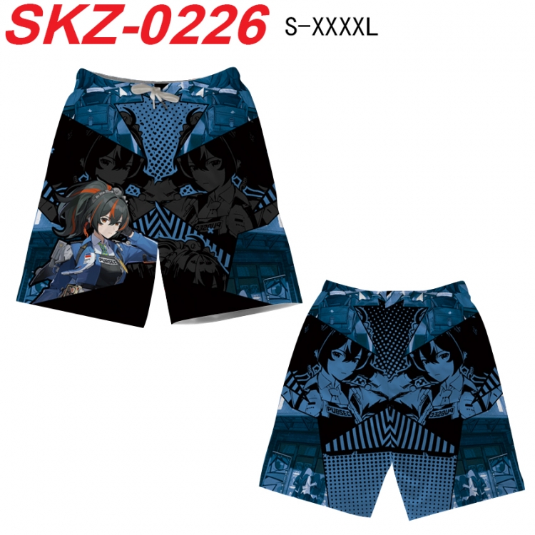 Zenless Zone Zero Anime full-color digital printed beach shorts from S to 4XL