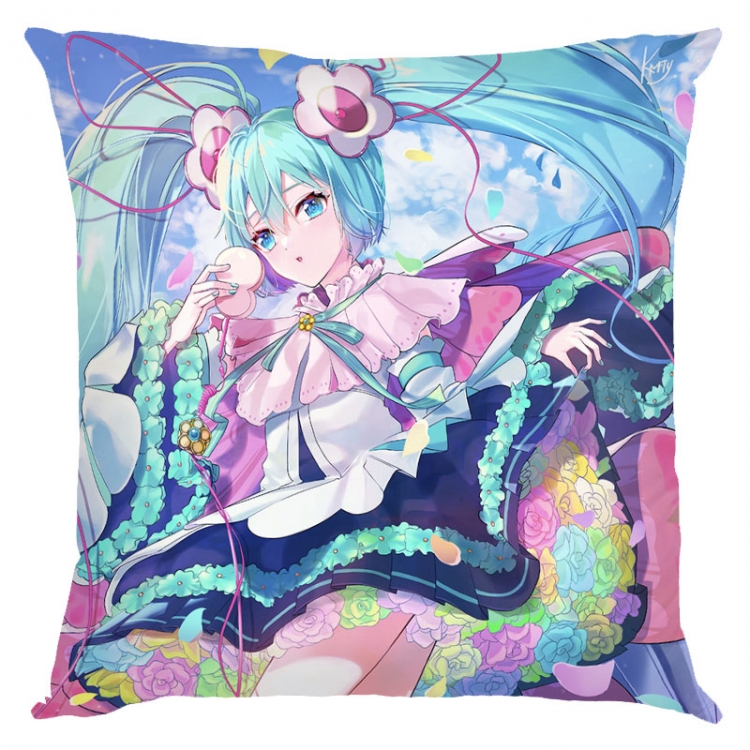 Hatsune Miku Anime square full-color pillow cushion 45X45CM NO FILLING   C3-78