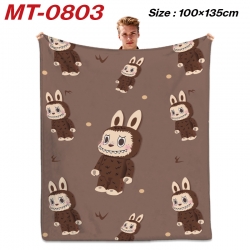 Labubu Anime flannel blanket a...