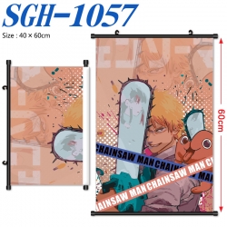 Chainsaw man Anime digital printed pole style hanging picture Wall Scroll 40x60cm  SGH-1057