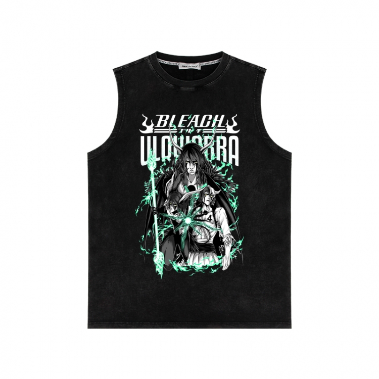 Bleach Anime peripheral washed vest direct spray process 290g from S to 2XL