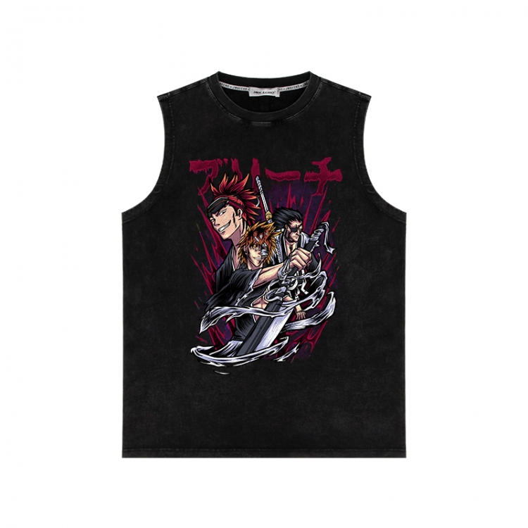 Bleach Anime peripheral washed vest direct spray process 290g from S to 2XL