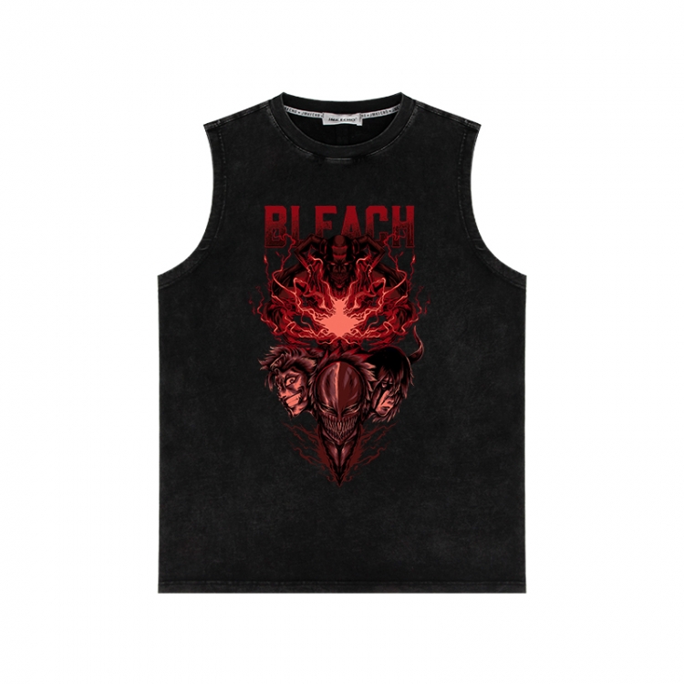 Bleach Anime peripheral washed vest direct spray process 290g from S to 2XL