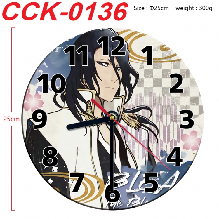 Bleach Anime peripheral printed full-color wall clock 25cm CCK-0136