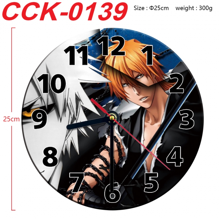 Bleach Anime peripheral printed full-color wall clock 25cm CCK-0139