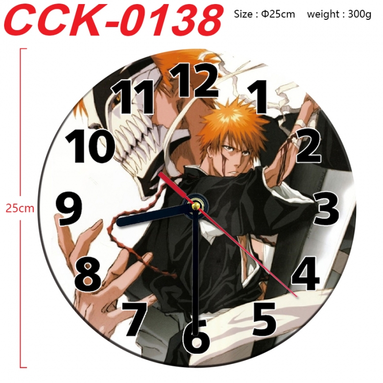 Bleach Anime peripheral printed full-color wall clock 25cm CCK-0138