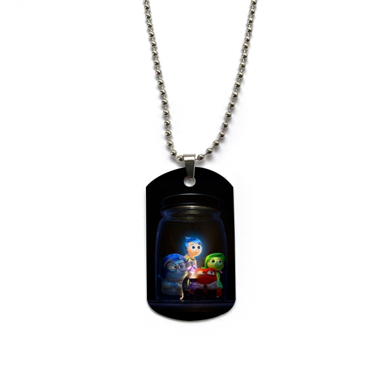 Inside Out Anime double-sided full color printed military brand necklace price for 5 pcs