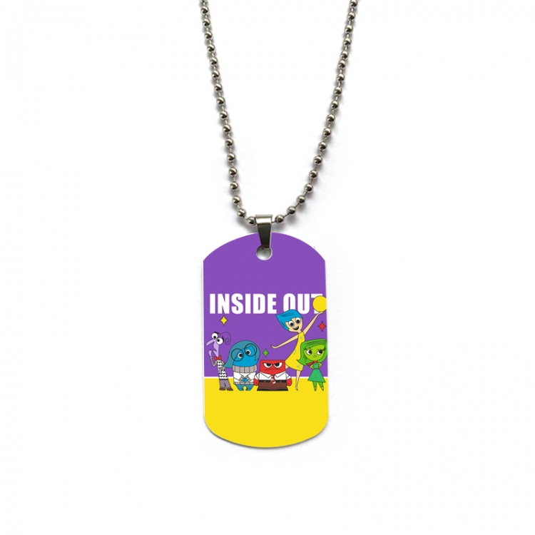 Inside Out Anime double-sided full color printed military brand necklace price for 5 pcs