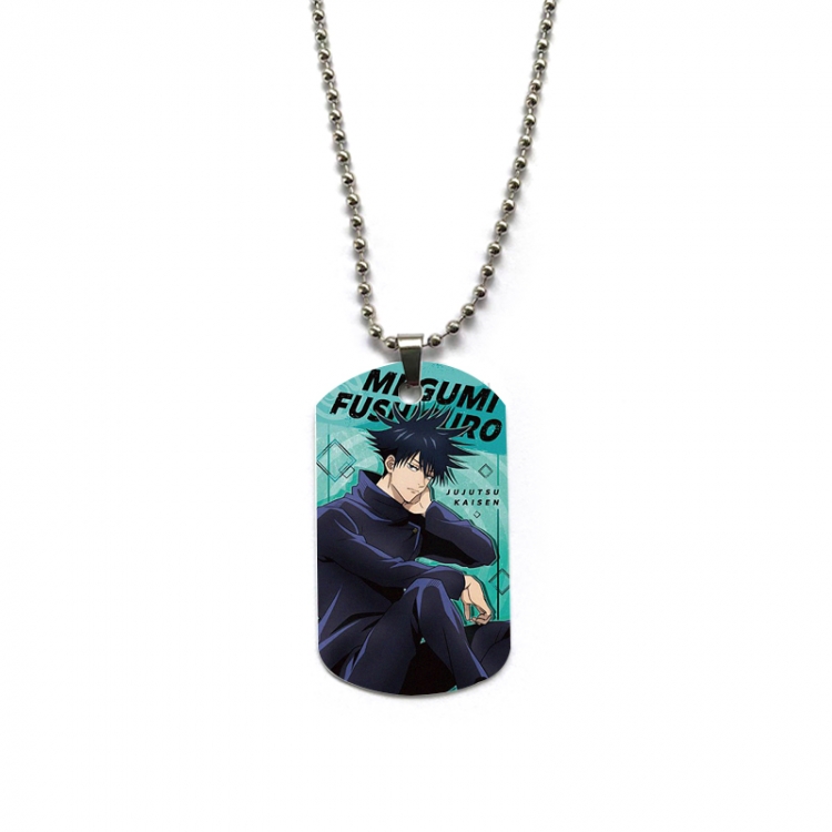 Jujutsu Kaisen Anime double-sided full color printed military brand necklace price for 5 pcs