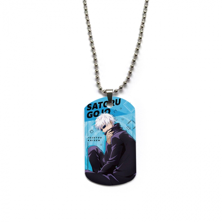 Jujutsu Kaisen Anime double-sided full color printed military brand necklace price for 5 pcs