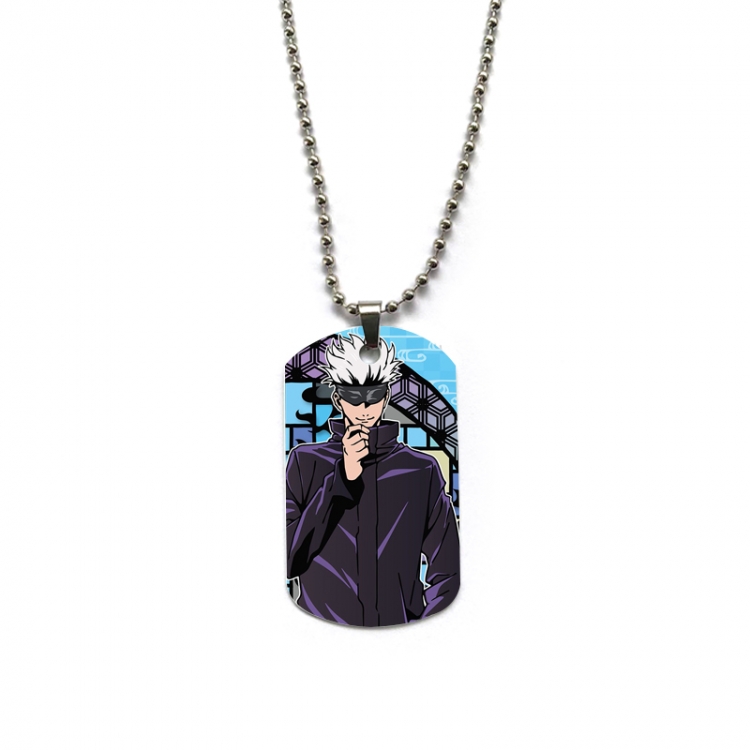 Jujutsu Kaisen Anime double-sided full color printed military brand necklace price for 5 pcs