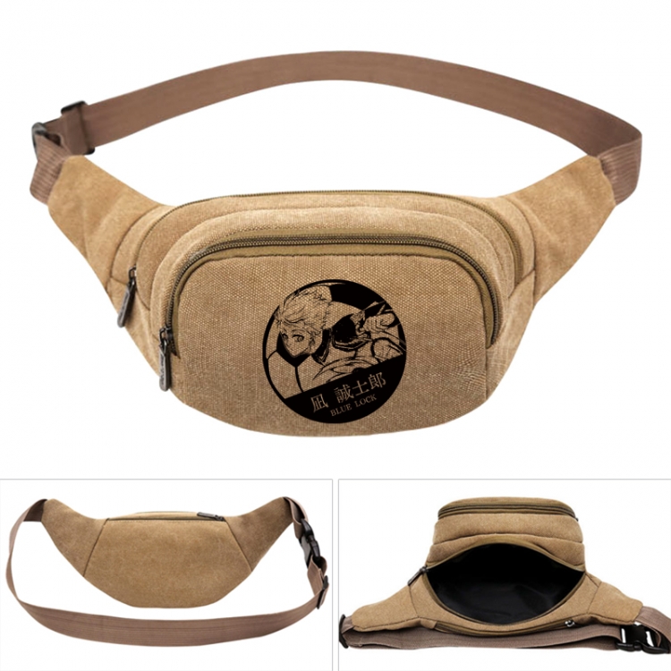 BLUE LOCK Anime khaki canvas waist bag 27X14X5CM