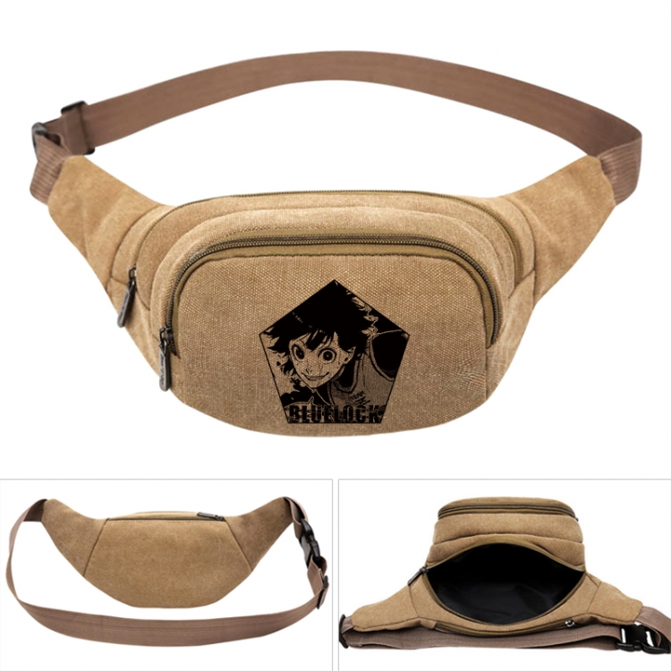 BLUE LOCK Anime khaki canvas waist bag 27X14X5CM